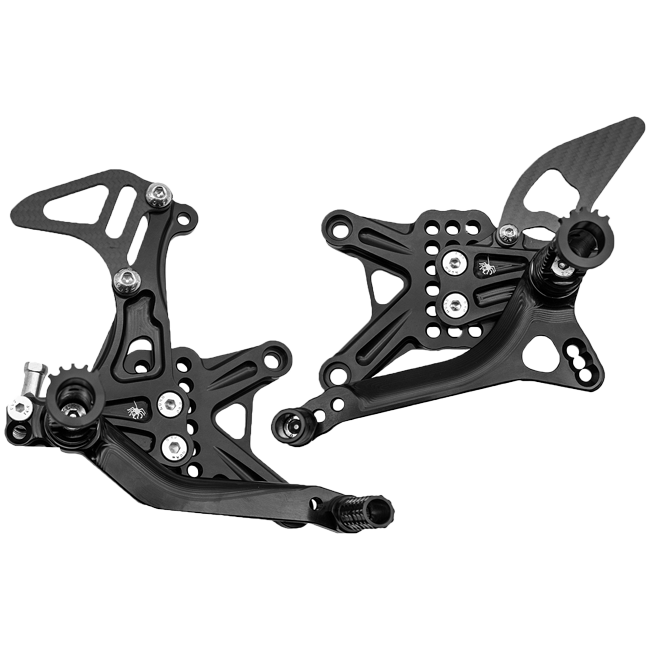 スパイダー・レーシングのフットレストシステム Kawasaki ZX-6R/636/RR (09-25) 