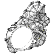 アルミニウム製エンジンケース右側、チタンボルト付き、モトコルセ ドゥカティ パニガーレ V4/S (2025) 