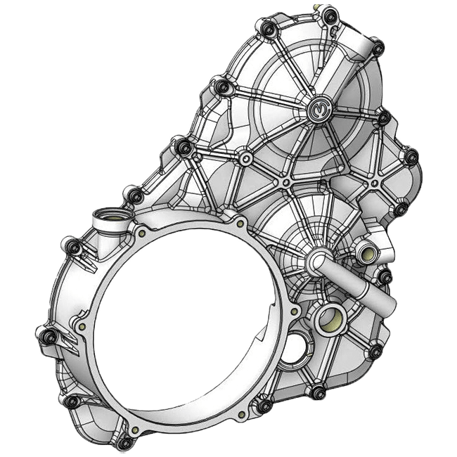 アルミニウム製エンジンケース右側、チタンボルト付き、モトコルセ ドゥカティ パニガーレ V4/S (2025) 