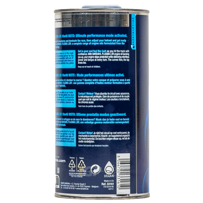 バーダール 10W40 プラズマ LXR - 1リットル プレミアムオイル 