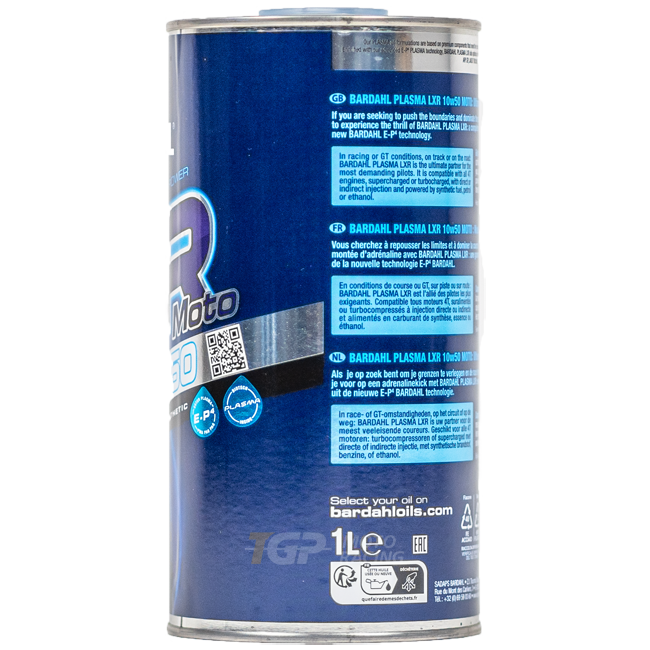バーダール 10W50 プラズマ LXR - 1リットル プレミアムオイル 