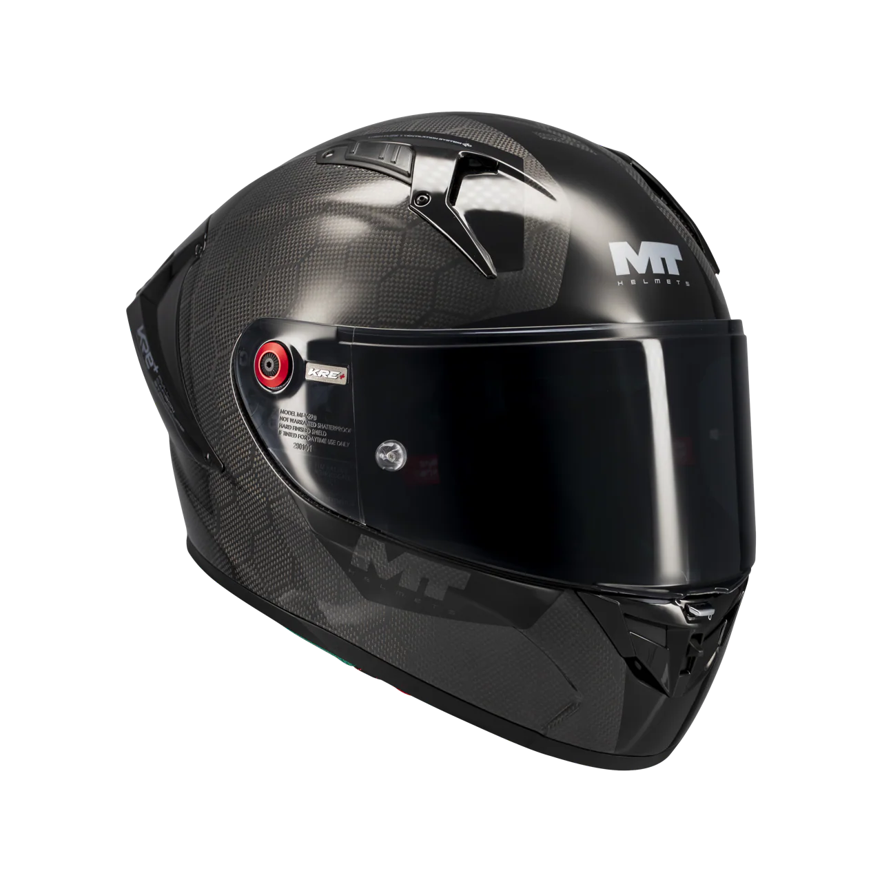 MT-Helmets KRE+ S Helm Pure Carbon Glossy A1 Glow Comprehensive