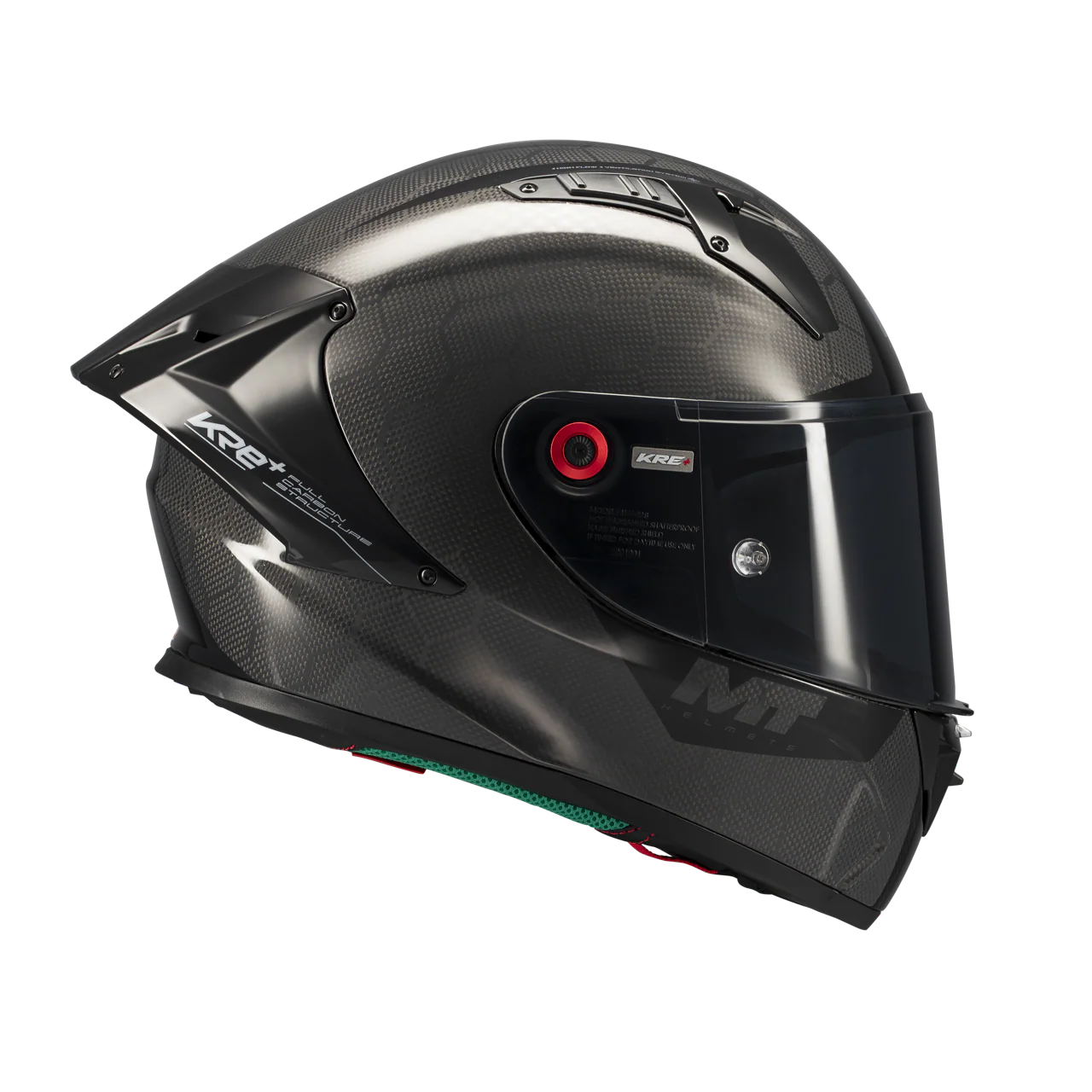 MT-Helmets KRE+ S Helm Pure Carbon Glossy A1 Glow Comprehensive