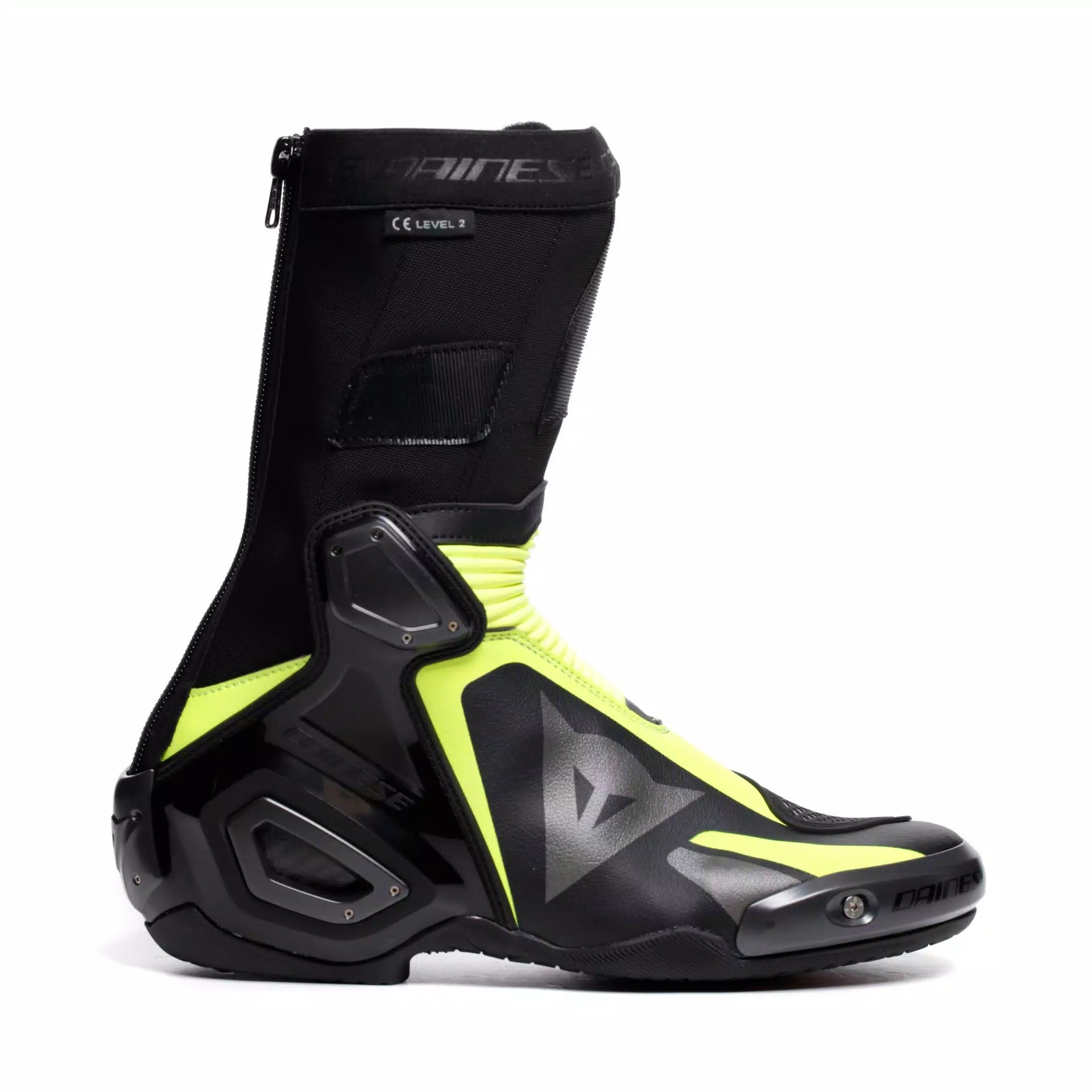 Dainese Axial 2 Racing und Straßen Motorradstiefel | Herren | Schwarz/Neon Gelb | 20179000526200