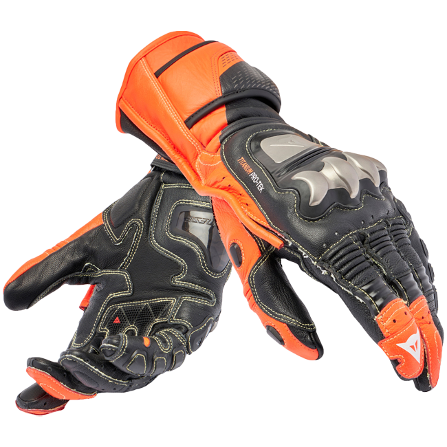 ダイネーゼ フルメタル 7 レーシング バイク レザー グローブ | メンズ | ブラック/レッド | 201810001462800 