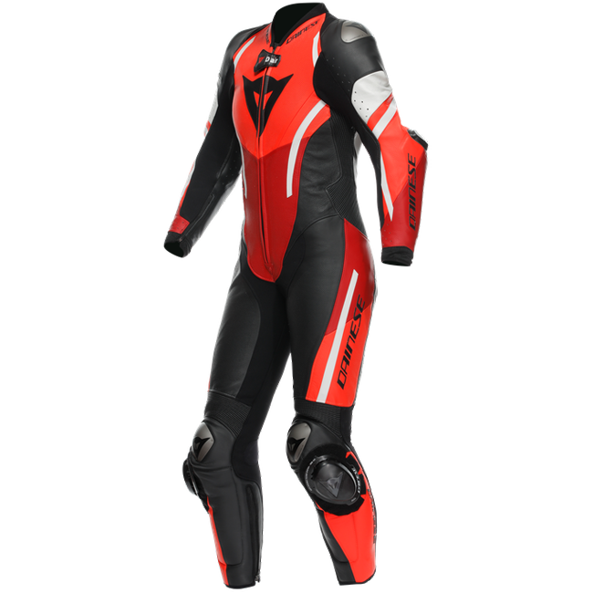 Dainese Misano 3 Lady D-AIR® Einteiler Lederkombi – Perforierter Airbag Rennanzug | Frauen | Rot
