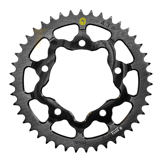 Sitta アルミニウムスプロケット Aprilia RSV4/1100 Factory/R/RR/RF (09-25) (202P) – 37-48 歯、525 ピッチ 