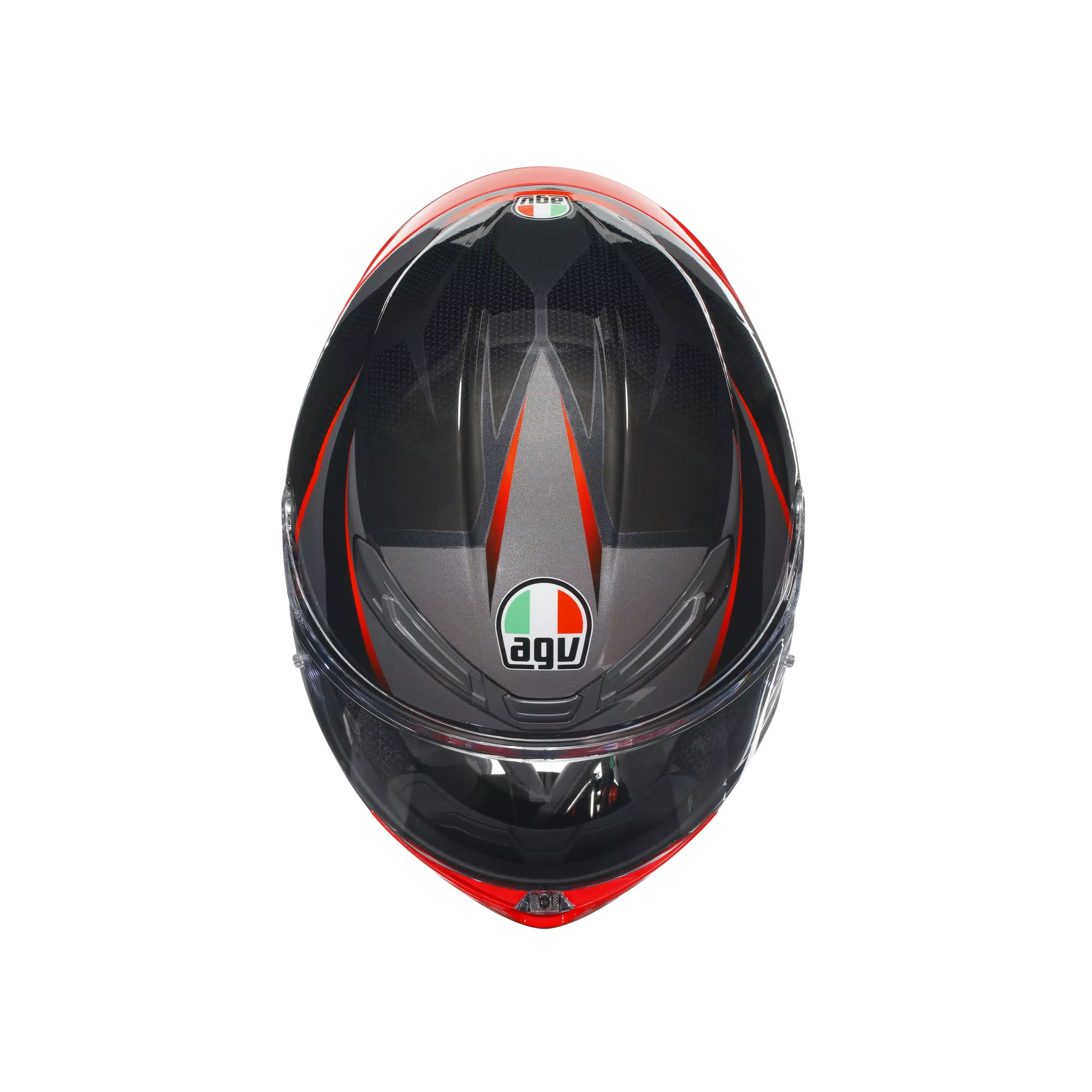 AGV K6 S ヘルメット スラッシュカット ブラック/グレー/レッド | 2118395001014 