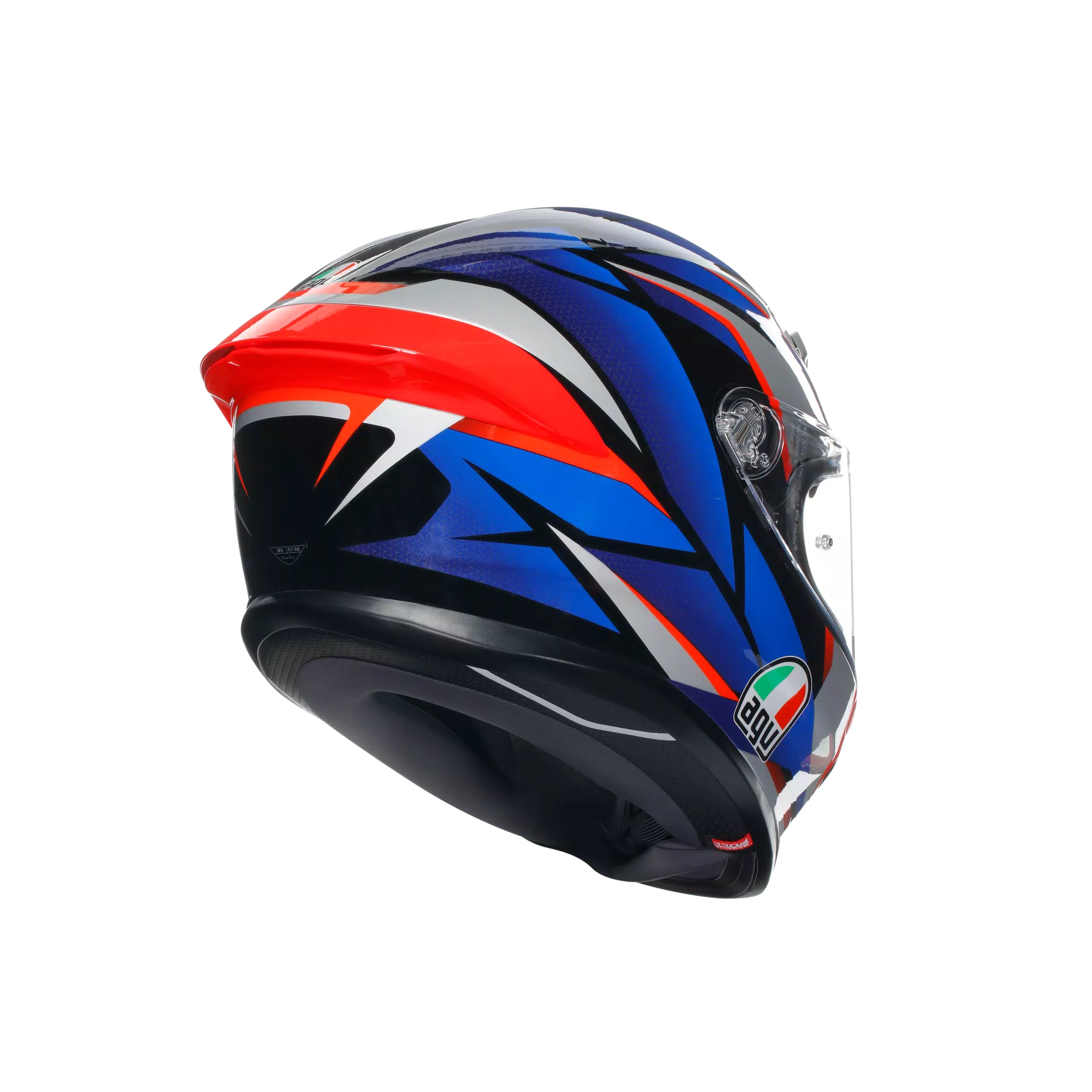 AGV K6 S ヘルメット スラッシュカット ブラック/ブルー/レッド | 2118395001015 