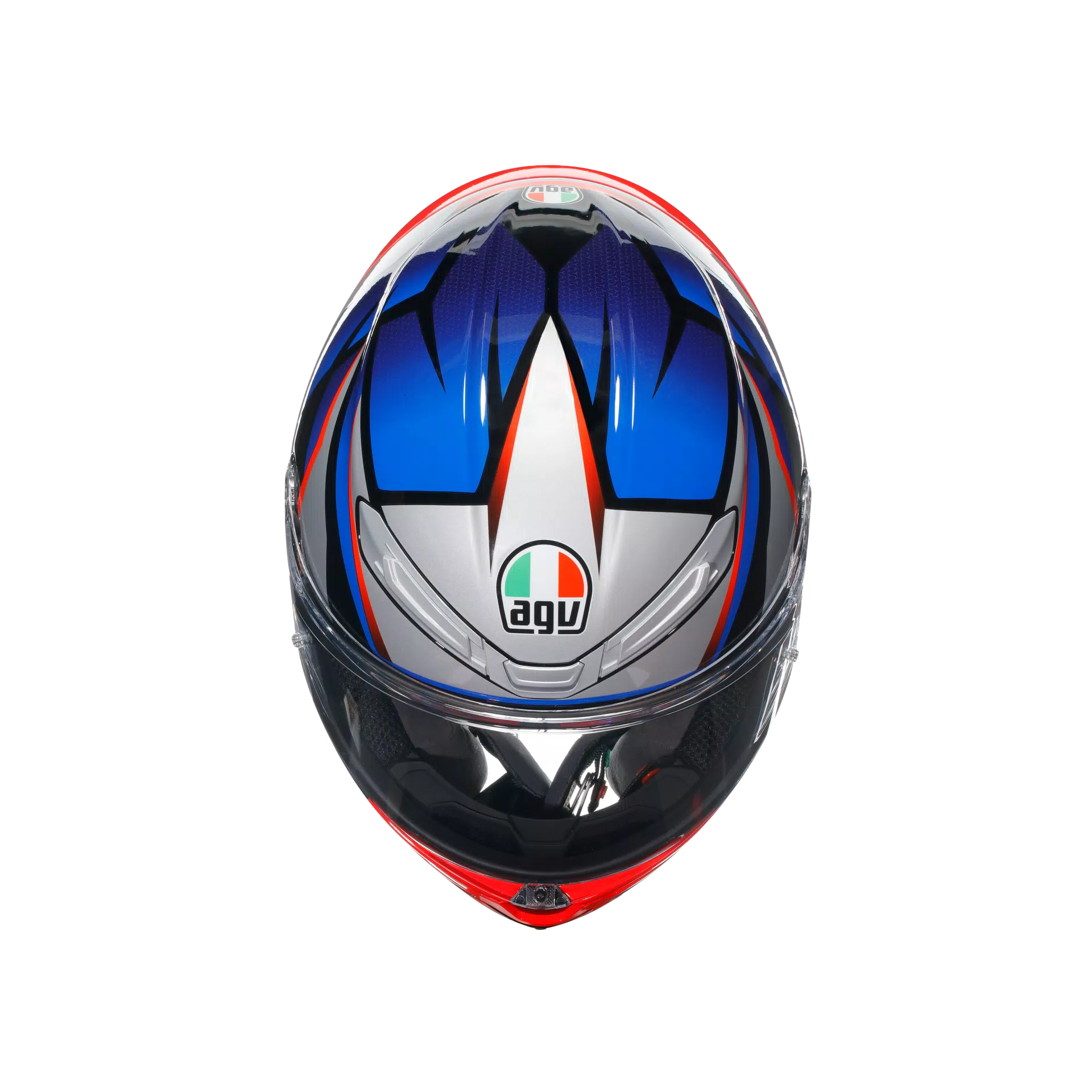 AGV K6 S ヘルメット スラッシュカット ブラック/ブルー/レッド | 2118395001015 