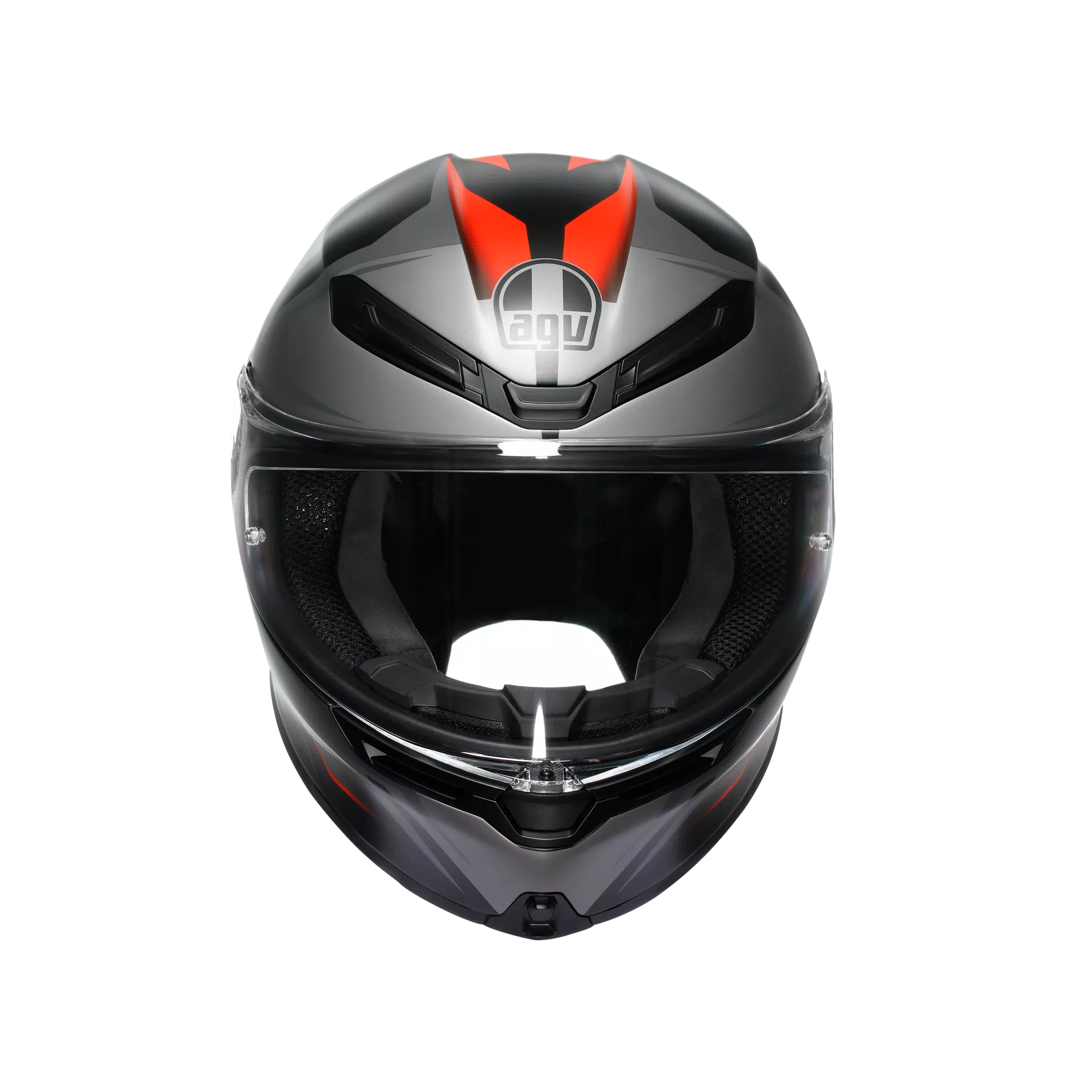 AGV K6 S ヘルメット カーヴ マット ブラック/グレー/レッド | 2118395001024 