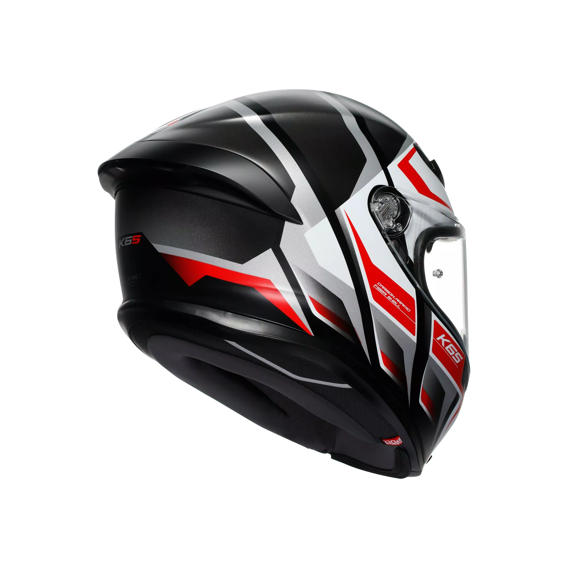 AGV K6 S ヘルメット カーヴ マット ブラック/ホワイト/レッド | 2118395001025 