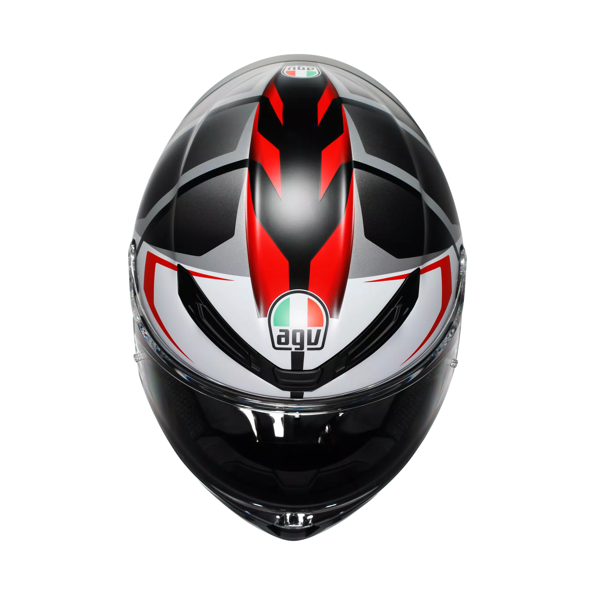 AGV K6 S ヘルメット カーヴ マット ブラック/ホワイト/レッド | 2118395001025 