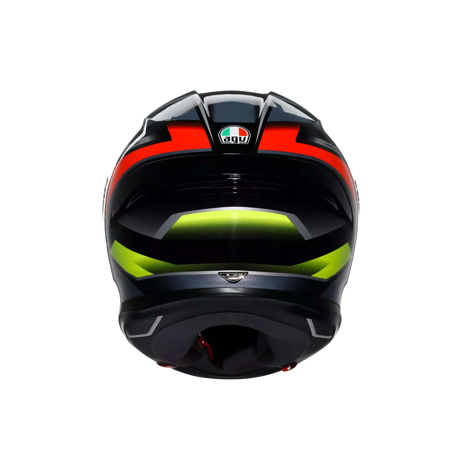 AGV K6 S ヘルメット エラザー ブラック/レッド/フルオ イエロー | 2118395001026 