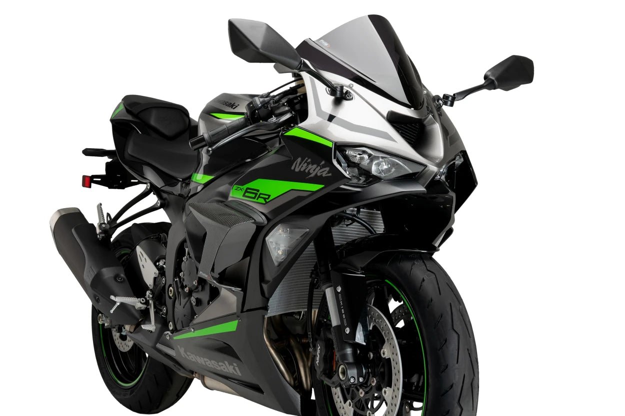 プイグウィングレットサイドスポイラー ダウンフォース カワサキ ZX-6 R (24-25) 