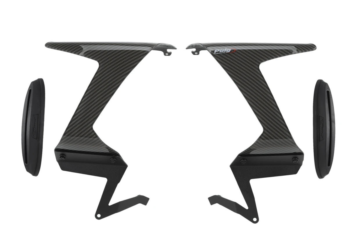 プイグウィングレットサイドスポイラー ダウンフォース カワサキ ZX-6 R (24-25) 