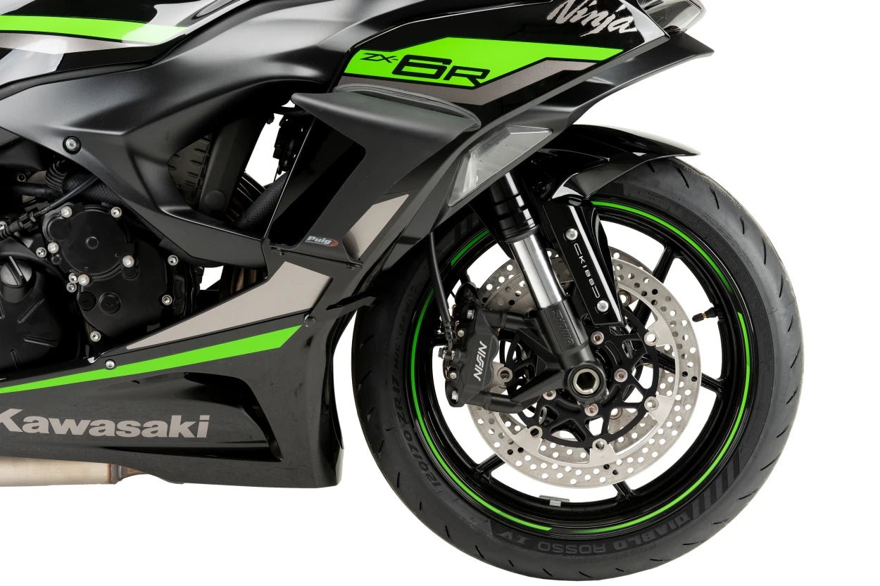 プイグウィングレットサイドスポイラー ダウンフォース カワサキ ZX-6 R (24-25) 