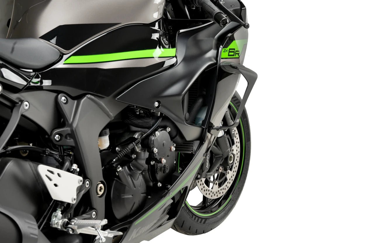 プイグウィングレットサイドスポイラー ダウンフォース カワサキ ZX-6 R (24-25) 