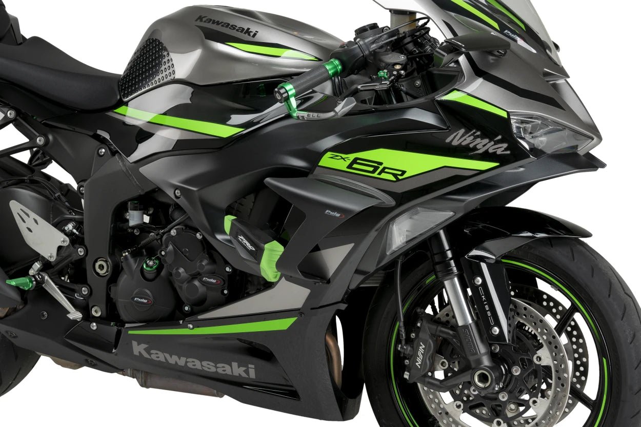 プイグウィングレットサイドスポイラー ダウンフォース カワサキ ZX-6 R (24-25) 