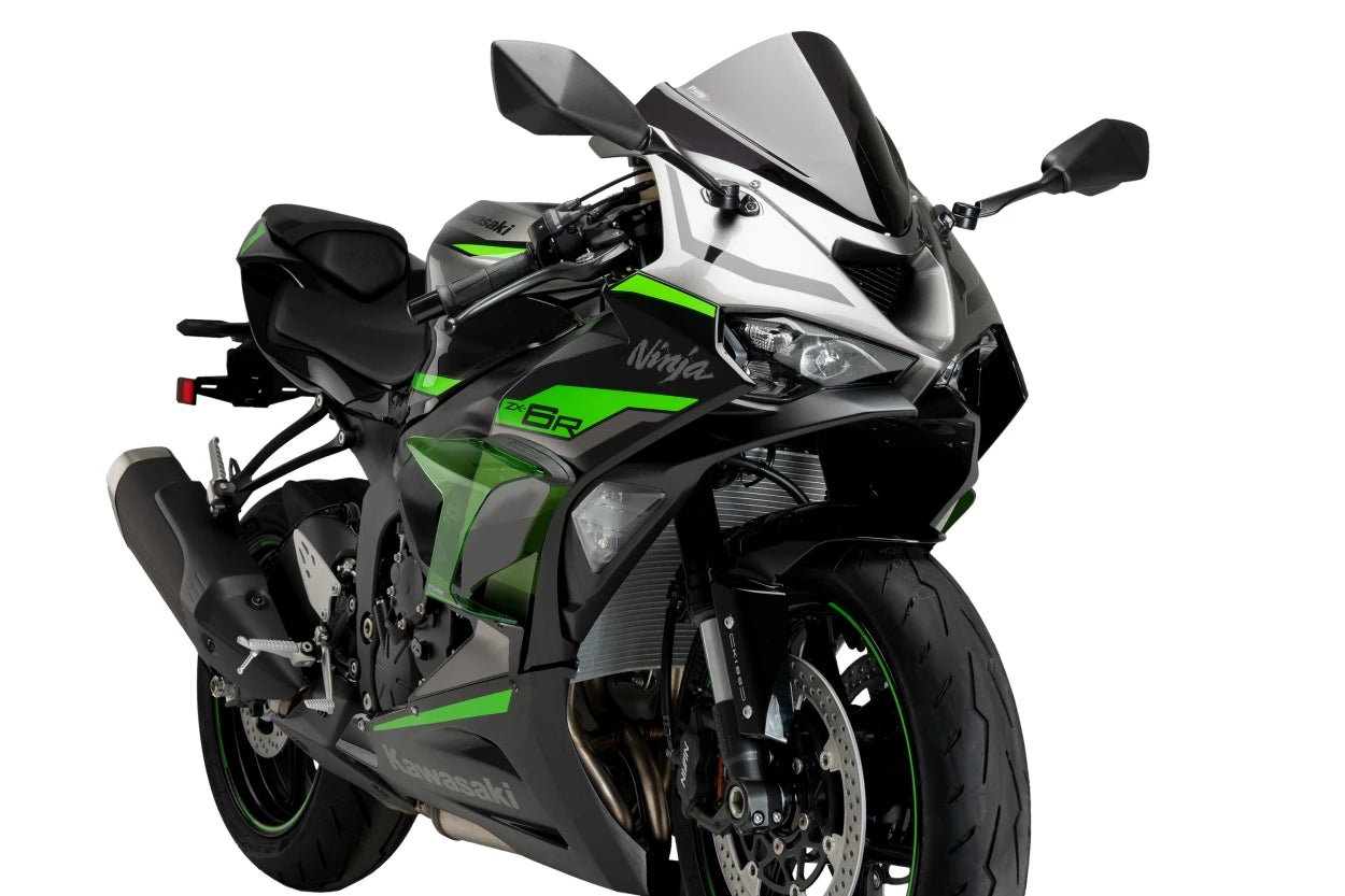 プイグウィングレットサイドスポイラー ダウンフォース カワサキ ZX-6 R (24-25) 