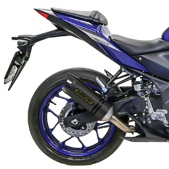 アロー スリップオン サイレンサー サンダー アルミダーク ヤマハ YZF-R3 (15-18) 71831AKN 