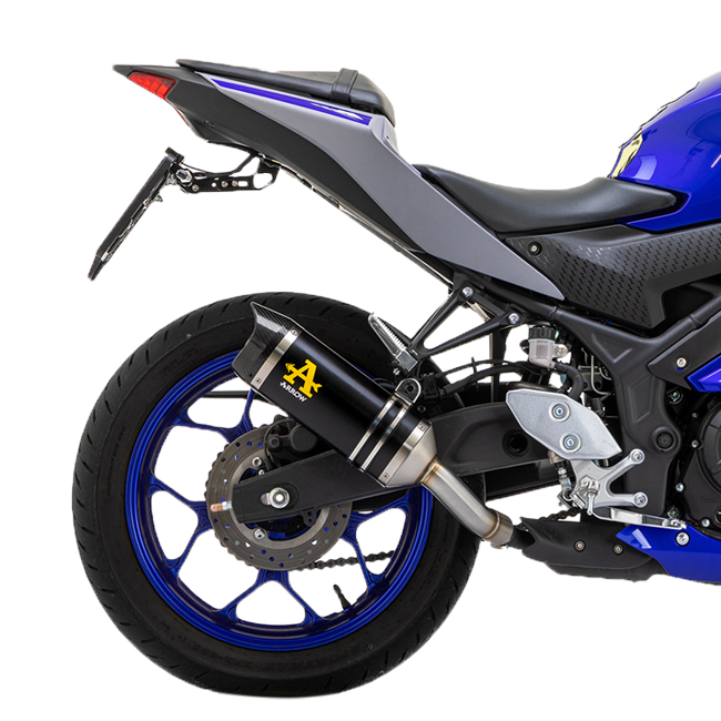 アロー スリップオン サイレンサー サンダー アルミニウム ダーク ヤマハ YZF-R3 (21-25) 71831AKN 