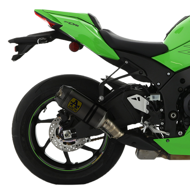 アロー スリップオン インディレース アルミ ダーク カワサキ ZX-10R/RR (21-25) 71928AKN 