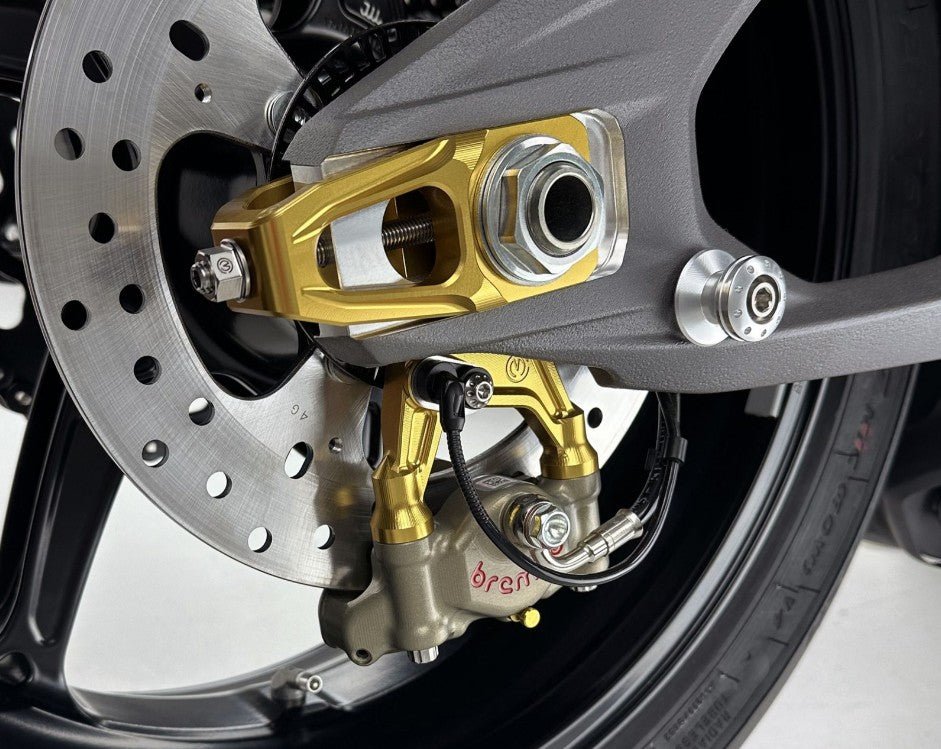 チェーンテンショナーキット、ブレーキキャリパーハルダー、およびBrembo P2-30 69.5 mm XA6H530 Motocorse Ducati Panigale V4/S (2025) 