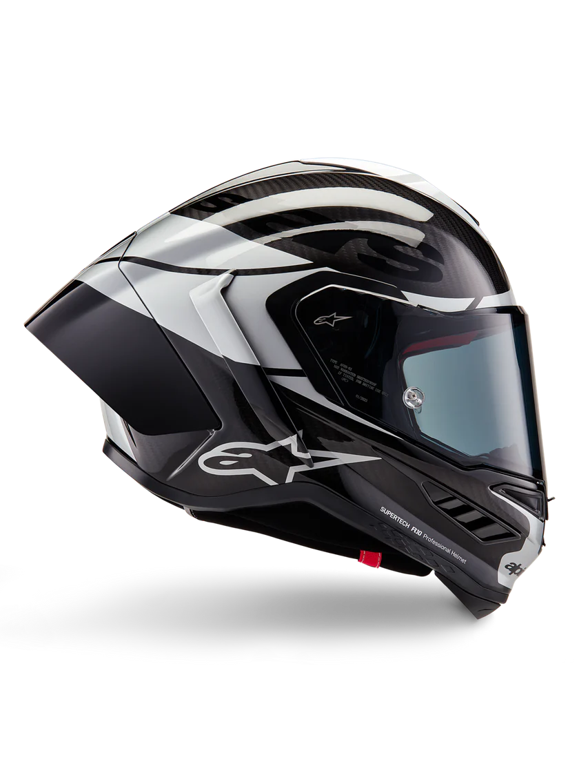 Alpinestars Supertech R10 Element Helm Carbon Carb Schwarz Silber 8200324-1368