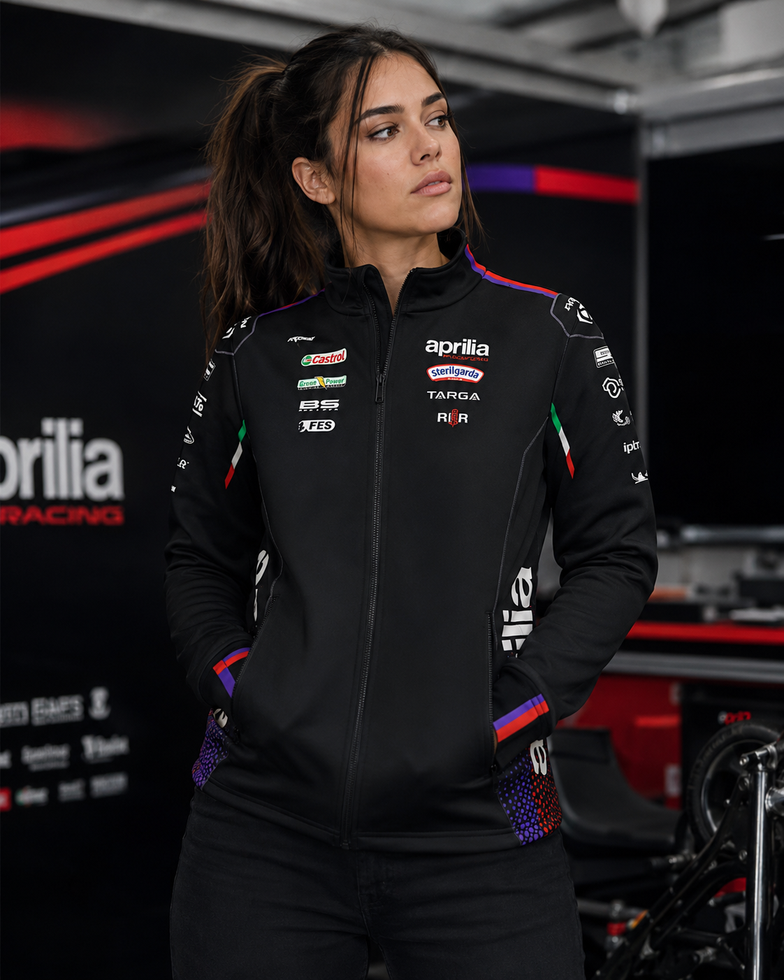 Apriliaレーシングチーム ジップスウェットジャケット レプリカ 2026 メンズ IXON 