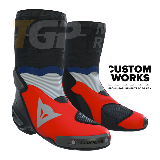 Dainese Axial 2 Racing und Straßen Motorradstiefel Herren | Francia Edition | Custom Works