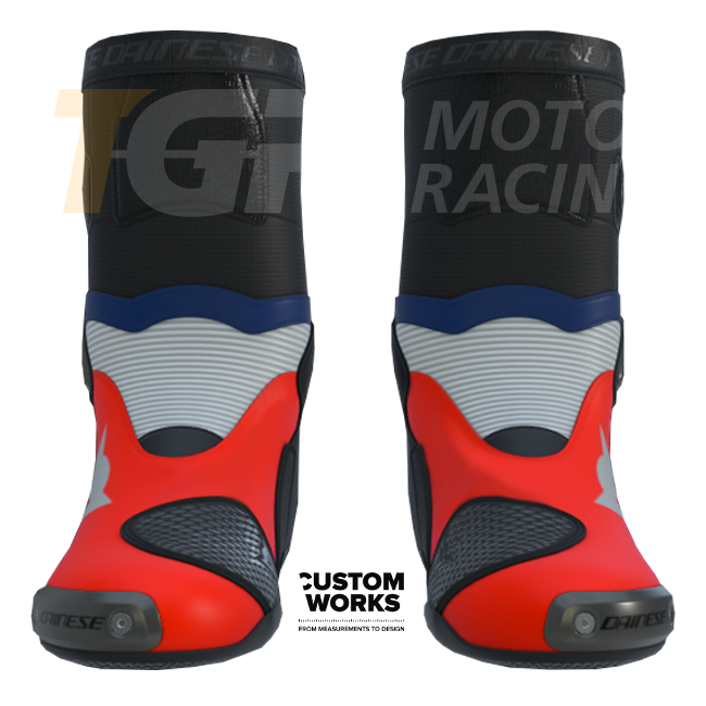 Dainese Axial 2 Racing und Straßen Motorradstiefel Herren | Francia Edition | Custom Works