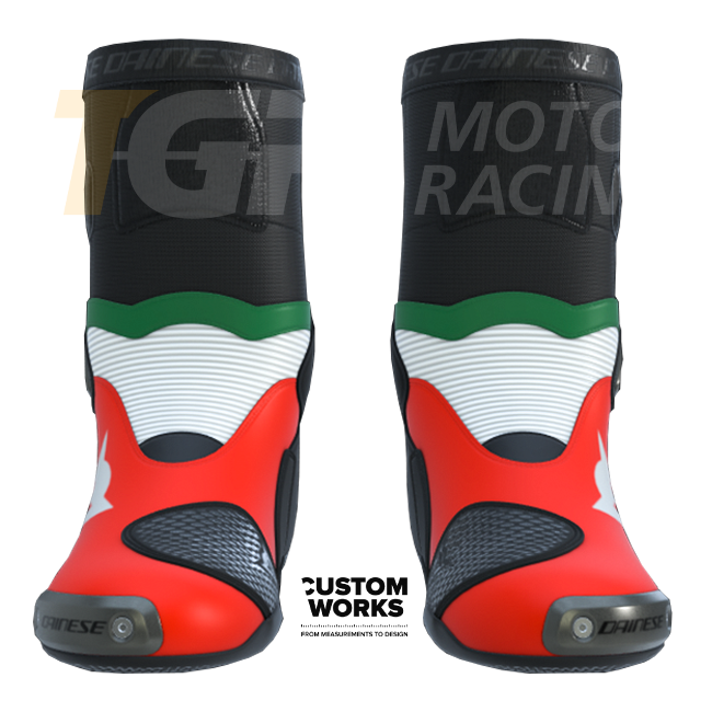 Dainese Axial 2 Racing und Straßen Motorradstiefel Herren | Italia Edition | Custom Works