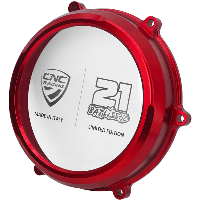 トロイ・ベイリス リミテッドエディション CNCレーシング ダカール パニガーレ V4/S (2025) CA210TB 用の透明クラッチカバー 