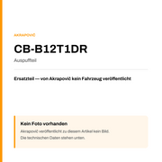 Akrapovic Auspuffteil CB-B12T1DR — Platzhalter, kein Herstellerfoto verfügbar
