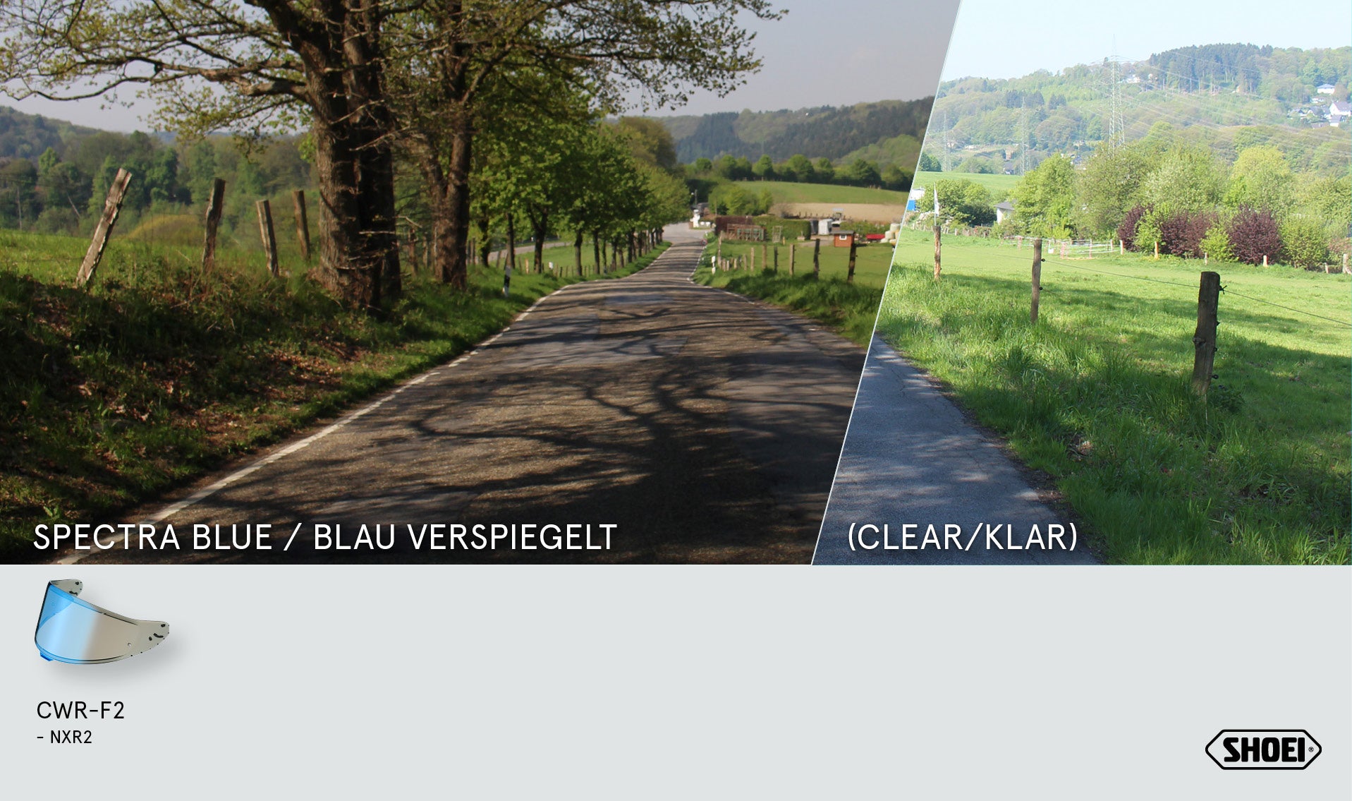 Shoei Visier X-SPR PRO (CWR-F2PN) Blau Verspiegelt