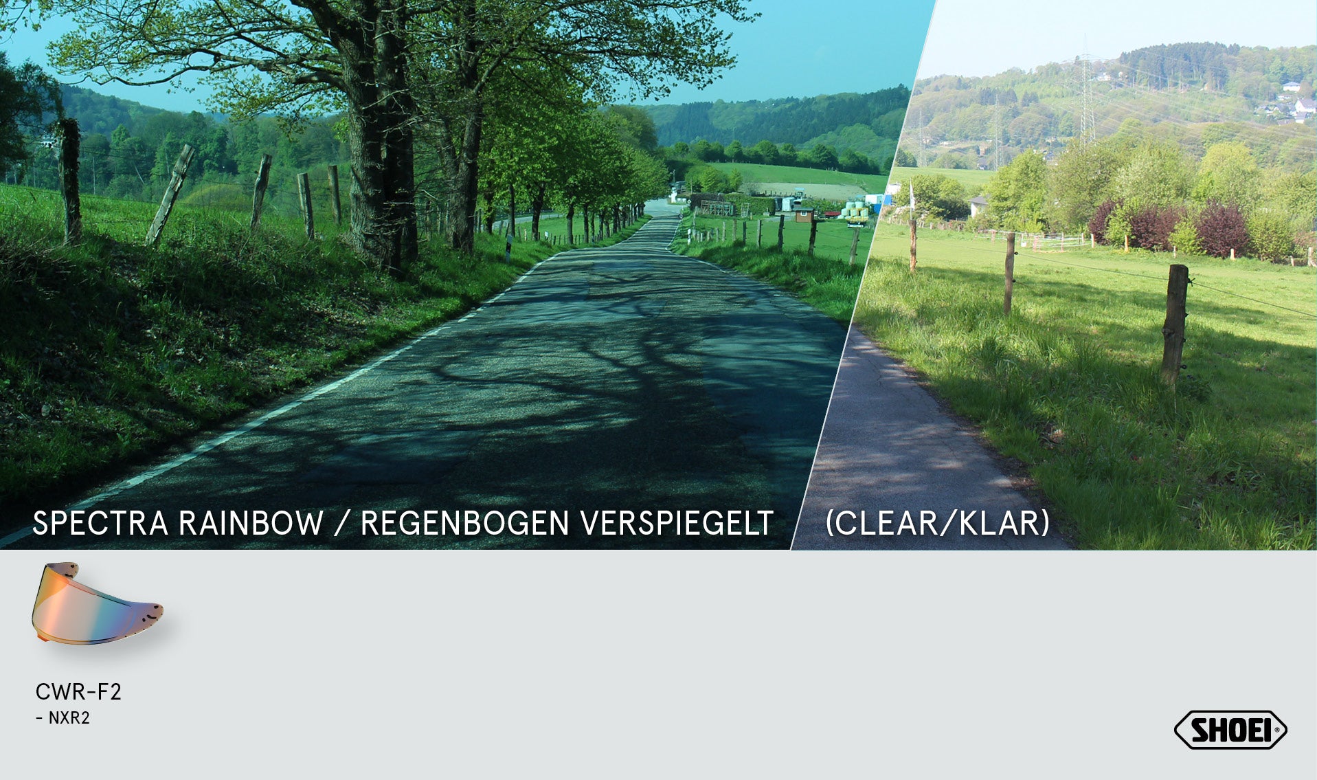 ショウエイ バイザー X-SPR PRO (CWR-F2PN) レインボー ミラー 