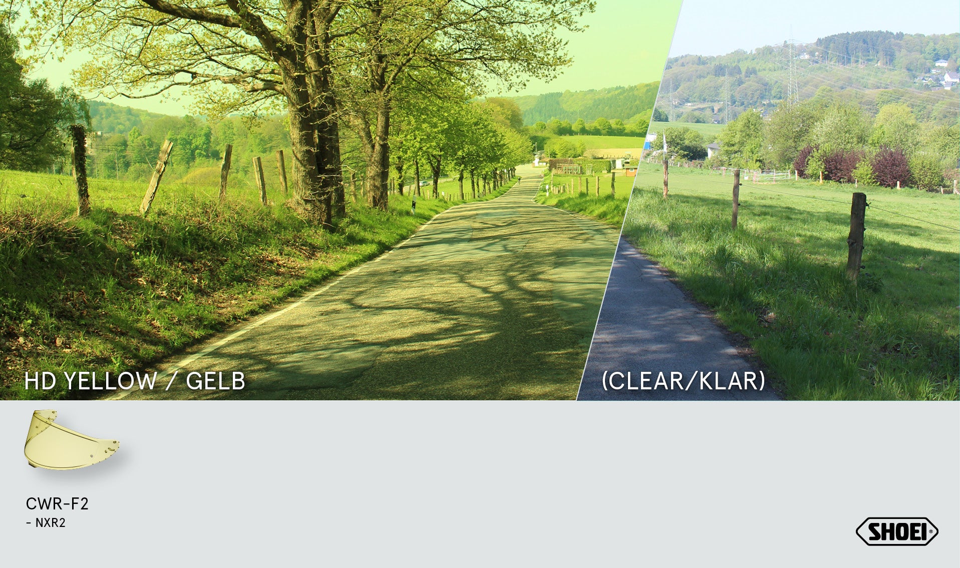 Shoei バイザー X-SPR PRO (CWR-F2PN) ハイディフィニション イエロー 