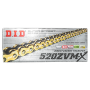 D.I.D 520ZVM-X Xリングチェーン 520 G&Gオープン、リベットリンク付き - 100から132リンク 