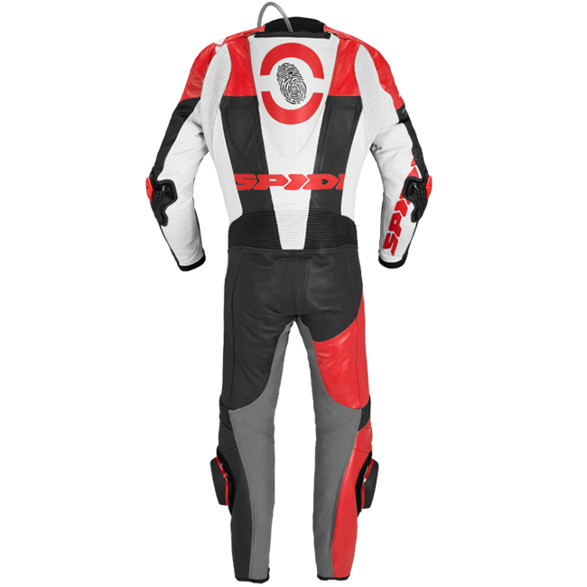 Spidi DP-Progressive ワンピース レザースーツ – パーフォレーション加工レーシングスーツ | メンズ | レッド | Y161014 
