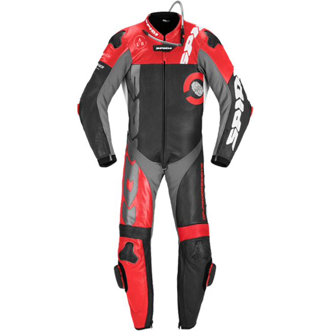 Spidi DP-Progressive ワンピース レザースーツ – パーフォレーション加工レーシングスーツ | メンズ | レッド | Y161014 