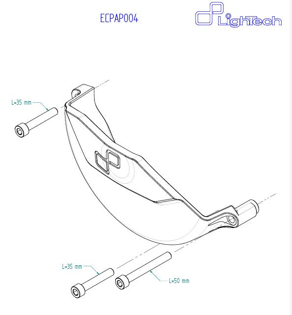 アルミニウム ライトマシンプロテクタ 保護カバー LighTech Aprilia RS 660 (20-25) ECPAP004NER 