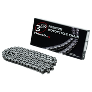 EKチェーン520 VG/3DクロームNXリングオープン、リベットロック付き - 110から120リンク 