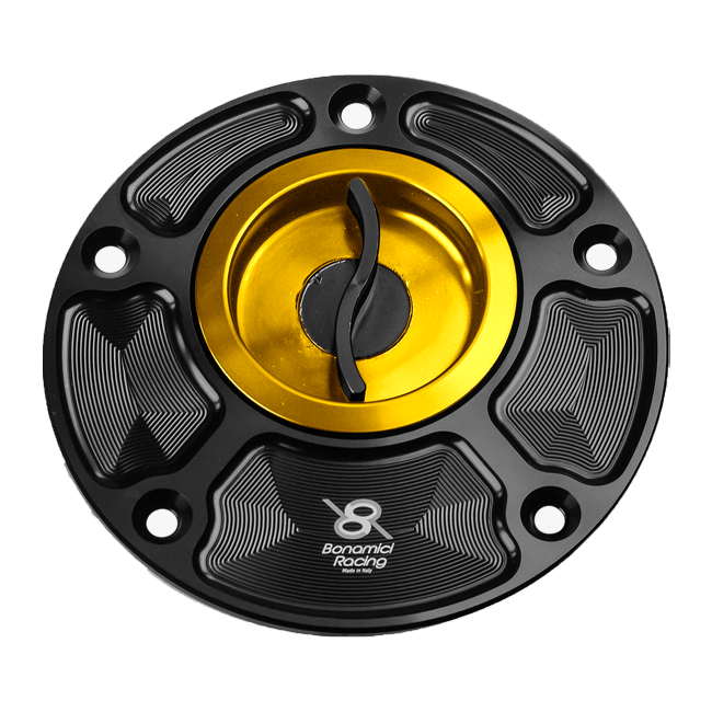 ボナミチ・レーシング製のヤマハ YZF-R9 (25-26) FC110用クイックリリースタンクキャップ 