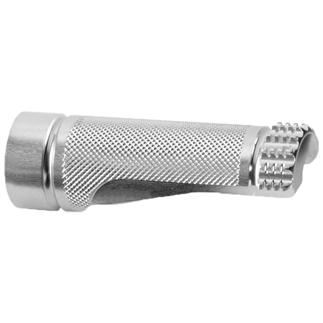 LighTech 交換用フットレスト 固定 75 mm – シルバー/ブラック | FTR1098 