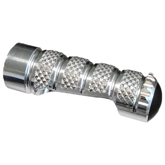 LighTech 交換フットレスト 固定 70.5 mm – シルバー/ブラック | RFTR245-248 