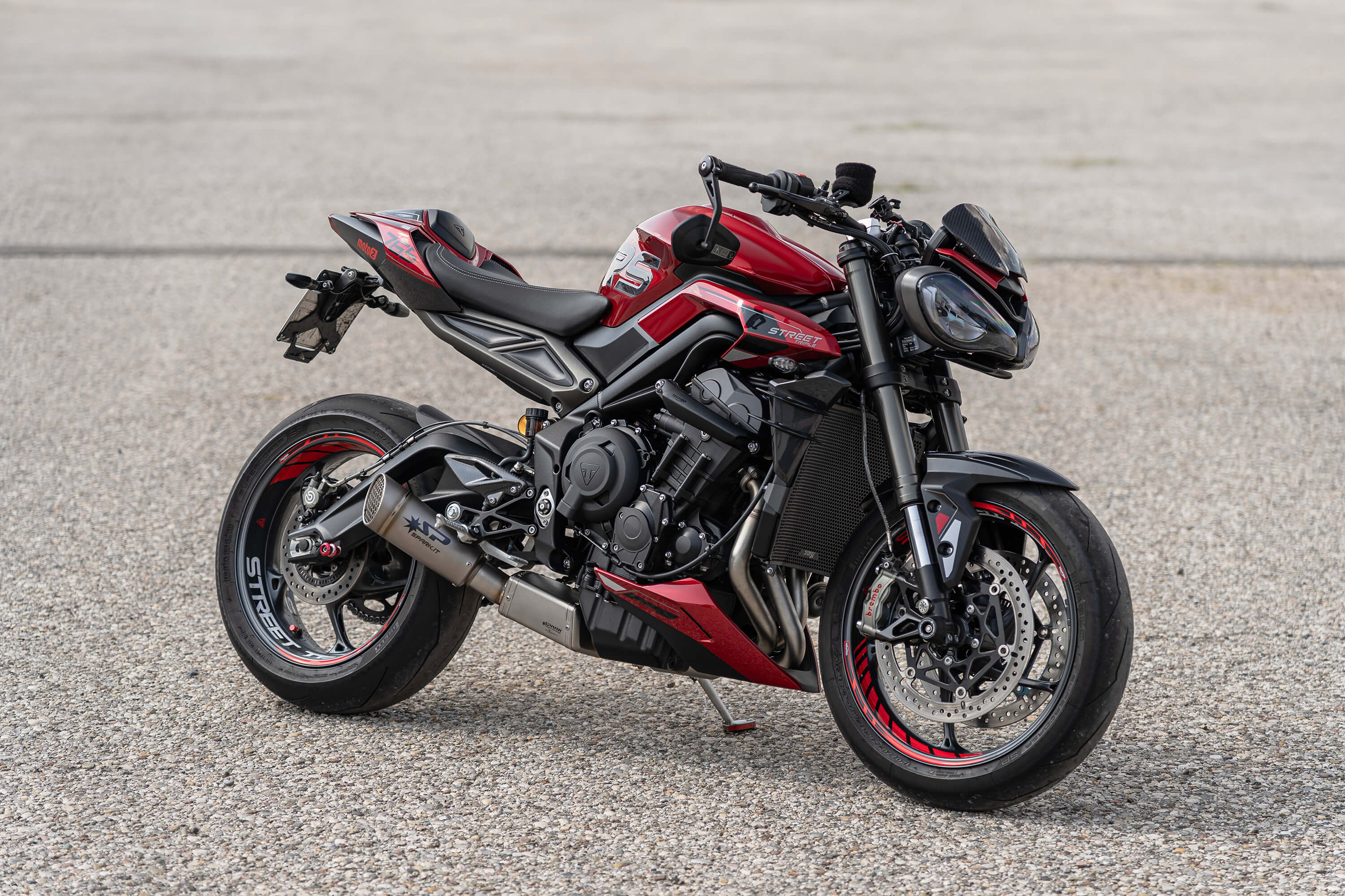 Spark Exhaust Komplettanlage Grid-O Euro5+ Black Ceramic Triumph Street Triple 765 R/RS (23-26) GTR8824BOM