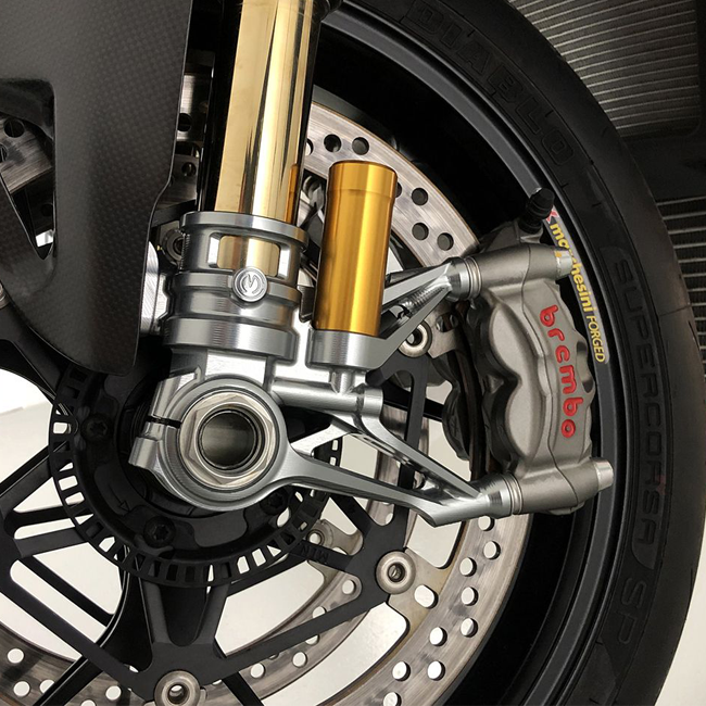 CNCフォークフットセット100mm「GPスタイル」Motocorse Ducati Panigale V4/S/R (18-24) 