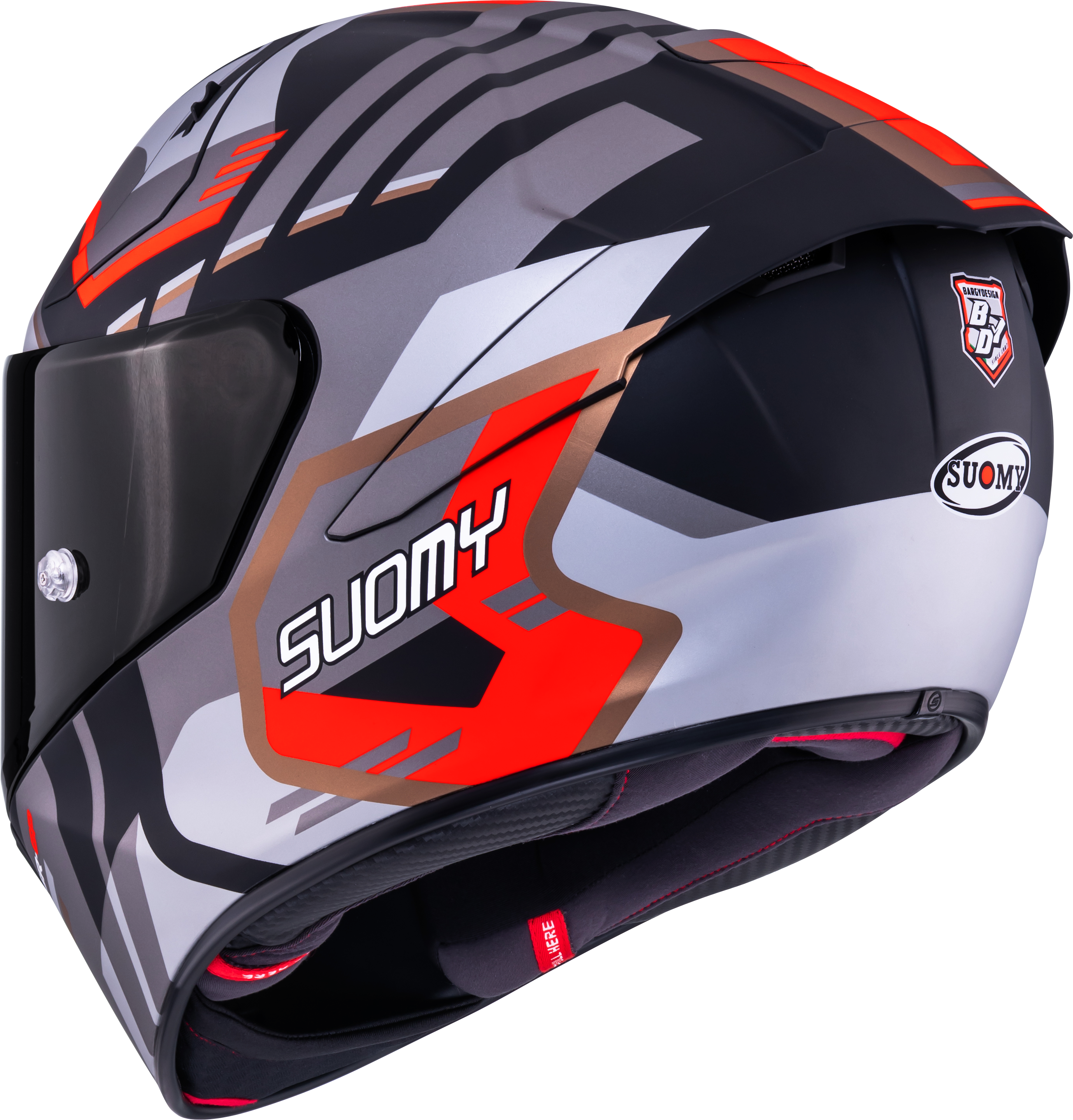 Suomy SR-GP Evo Helm Infrared Matt Grau/Rot/Schwarz K6S20025