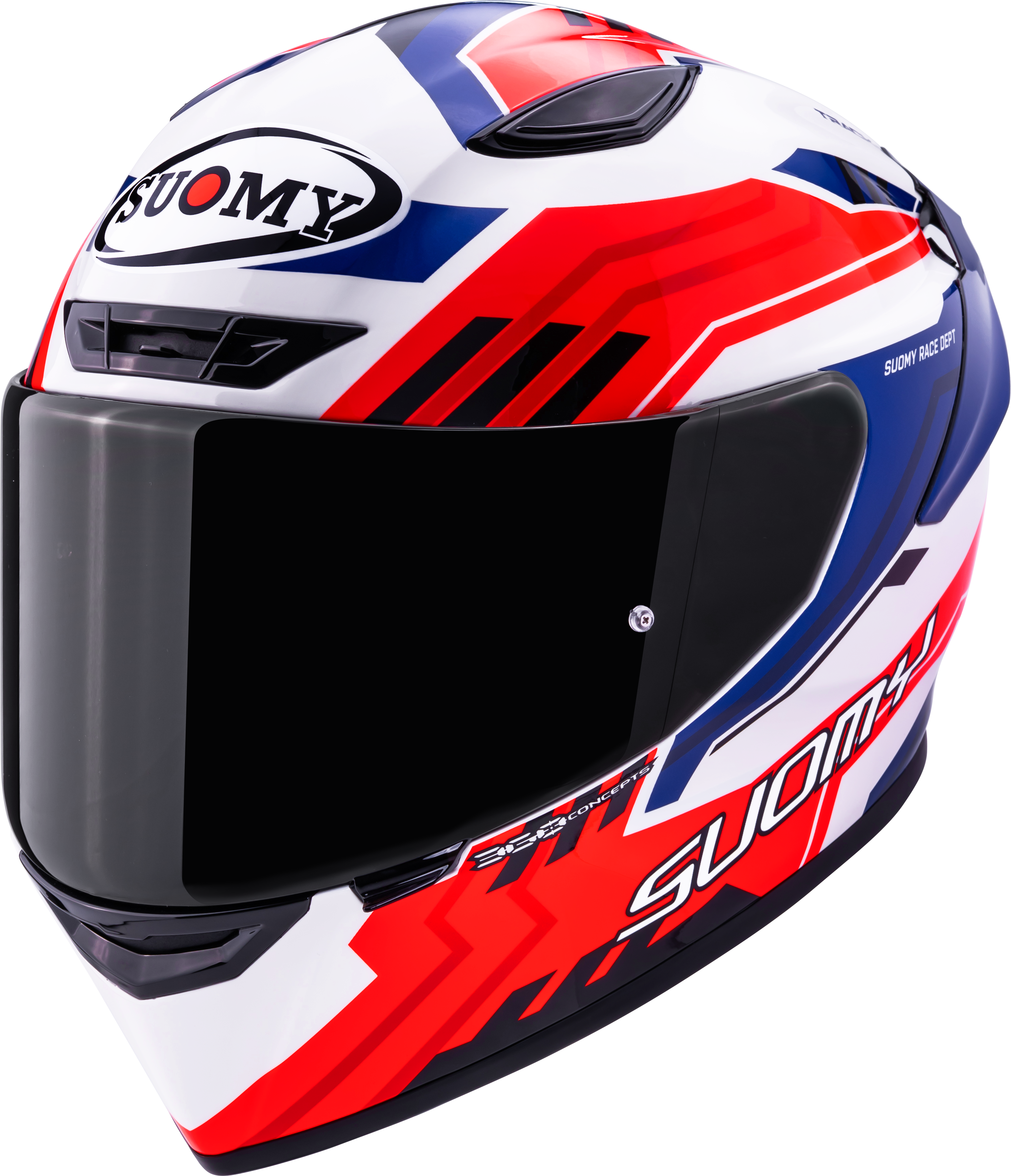 Suomy Track-1 Helm Framework Weiß/Rot/Blau K6T10023